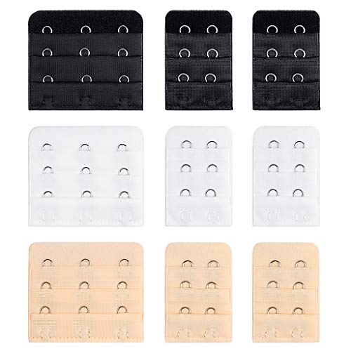 XYGK 9 piezas de extensor de sujetador (Conjunto) tiene el tipo de 3 ganchos y otro tipo de 2 ganchos, suave & cómodo, Extensores de Sujetador de mujer, Negro, Blanco & Beige XYGK 9 piezas de extensor de sujetador (Conjunto) tiene el tipo de 3 ganchos y otro tipo de 2 ganchos, suave & cómodo, Extensores de Sujetador de mujer, Negro, Blanco & Beige