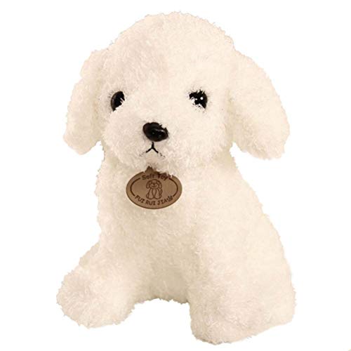 YeahiBaby Teddy Dog Doll Juguete Animal de Peluche Peluche Perro Juguete Cachorro Cojín Almohada Blanco
