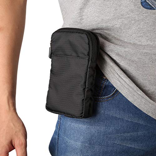 Youkii - Bolsa de cinturón con clip para teléfono móvil, bolsa universal de 6 pulgadas, para teléfono móvil, con bolsas de plátano deportivo, bolsa portátil (negro) Youkii - Bolsa de cinturón con clip para teléfono móvil, bolsa universal de 6 pulgadas, para teléfono móvil, con bolsas de plátano deportivo, bolsa portátil (negro)