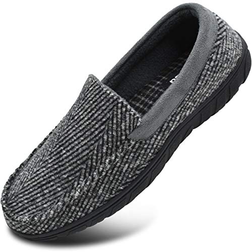 Zapatillas de mocasín de Espuma viscoelástica para Hombre Zapatos de casa sin Cordones con Suela de Goma para Interiores y Exteriores Gris Talla 41 Zapatillas de mocasín de Espuma viscoelástica para Hombre Zapatos de casa sin Cordones con Suela de Goma para Interiores y Exteriores Gris Talla 41