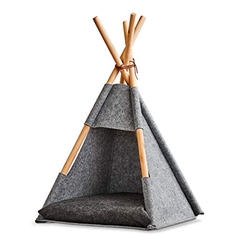 ZELLER PRESENT SCHÖNER LEBEN. PRAKTISCH WOHNEN. Cesta para Gato, Madera, Gris, ca. 44x42x45/68 cm ZELLER PRESENT SCHÖNER LEBEN. PRAKTISCH WOHNEN. Cesta para Gato, Madera, Gris, ca. 44x42x45/68 cm