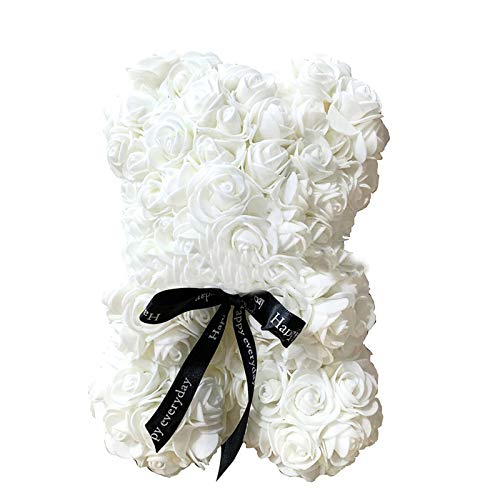 Zoomarlous Oso de rosa, 25 cm, oso de peluche hecho a mano, simulación de oso de rosa para aniversario, día de San Valentín, boda, cumpleaños, Navidad, día de la madre, propuesta, fiesta. Zoomarlous Oso de rosa, 25 cm, oso de peluche hecho a mano, simulación de oso de rosa para aniversario, día de San Valentín, boda, cumpleaños, Navidad, día de la madre, propuesta, fiesta.