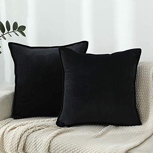 ZPXTI Funda cojín 50x50, Juego de 2 Fundas de cojín de Terciopelo, Fundas de cojín Decorativas Suaves y Transpirables para Sofá, Dormitorio y Sala de Estar, con Cremallera (Negro, 50x50cm) ZPXTI Funda cojín 50x50, Juego de 2 Fundas de cojín de Terciopelo, Fundas de cojín Decorativas Suaves y Transpirables para Sofá, Dormitorio y Sala de Estar, con Cremallera (Negro, 50x50cm)