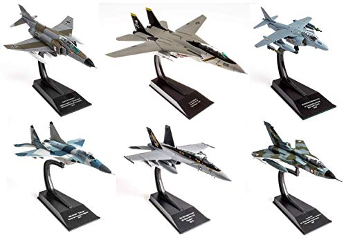- Lote de 6 Aviones de Combate Militares 1/100: F-14A Tomcat US Navy VF-84 (película Top Gun) + MIG-29SMT + Tornado + Super Hornet + McDD (CP: 1 + 2 + 3 + 4 + 6 + 7 )