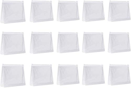 15 bolsas pequeñas de plástico transparente de PVC con cierre de cremallera para viajes, baño y organización bolsa de maquillaje impermeable