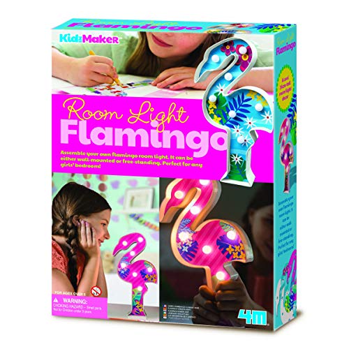 4M- Set Creativo luz de Mesa Flamingo, Multicolor (00-04743)