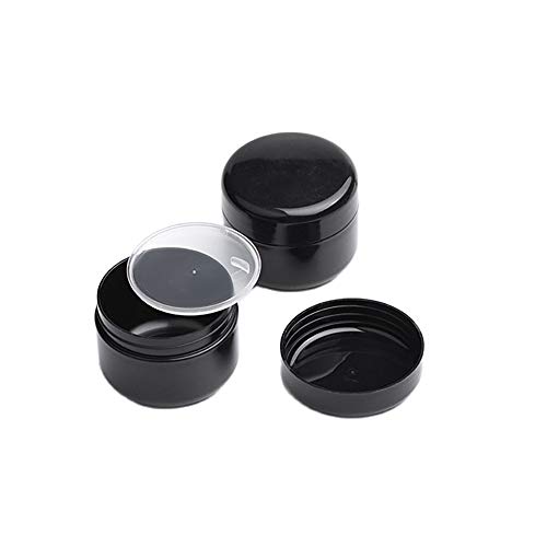 6 uds 50 ml / 1,76 oz frascos de Crema de plástico Redondos Negros envases cosméticos vacíos con Forros Interiores y Tapas de cúpula 6 uds 50 ml / 1,76 oz frascos de Crema de plástico Redondos Negros envases cosméticos vacíos con Forros Interiores y Tapas de cúpula