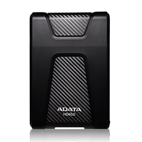 ADATA AHD650-1TU3-CBK - Disco Duro Externo de 1 TB USB3.0 de Alta Velocidad, Triple Capa, Robusto y Resistente a Impactos, Color Negro