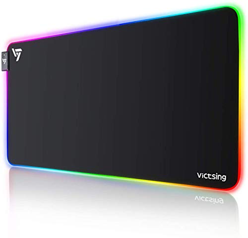 Alfombrilla de ratón para Juegos RGB VicTsing 800 * 300 * 4 mm, 14 Modos de iluminación de Alfombrilla de ratón