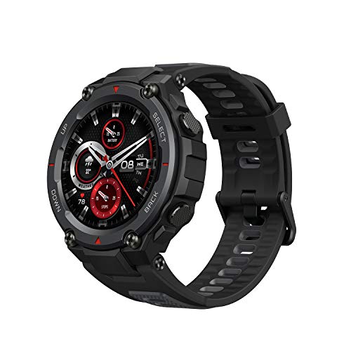 Amazfit T-Rex Pro Smartwatch Fitness Monitor de Sueño y Ritmo cardiaco 10 ATM GPS Reloj Inteligente Deportativo con más de 100 Modes Deportes Duración de batería 18 días Resitente Diseño Negro