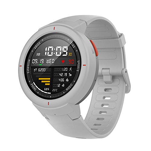 Amazfit Verge Smartwatch con Alexa integrada,GPS Integrado,Rastreador de Actividad,RAM 512M,ROM 4GB,1.30" AMOLED,Resolución 360x360 Blanco