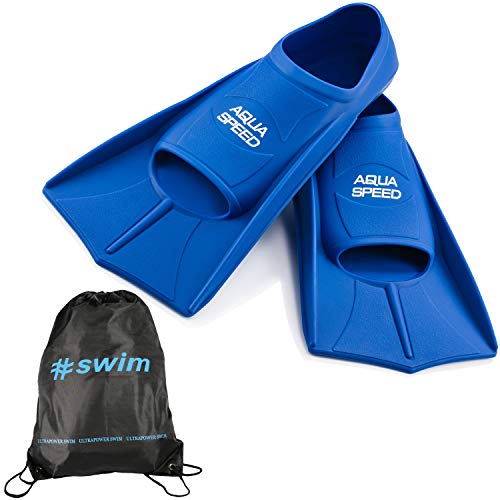 Aqua Speed Fusion Aletas largas de natación para Adultos y niños + ULTRAPOWER #Swim | azul/11 | Tamaño: 35/36