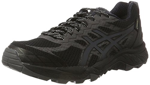Asics Gel-Fujitrabuco 5 G-TX, Zapatillas de Running para Asfalto para Mujer, Negro (Black/Dark Steel/Silver), 39.5 EU