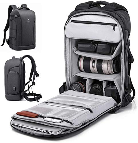 BAIGIO Mochila Fotográfica Multifunción y Impermeable Mochila Grande para Cámaras Réflex Digital SLR Canon Nikon Sony Drone y Accesorios Lentes Trípode Flash Laptop Portátil 16 Pulgadas (Negro) BAIGIO Mochila Fotográfica Multifunción y Impermeable Mochila Grande para Cámaras Réflex Digital SLR Canon Nikon Sony Drone y Accesorios Lentes Trípode Flash Laptop Portátil 16 Pulgadas (Negro)