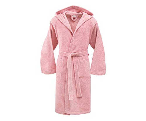 Bassetti - Albornoz con capucha para hombre/mujer, disponible en varias tallas y colores, 100% algodón rosa Rosa 180_x_300_cm