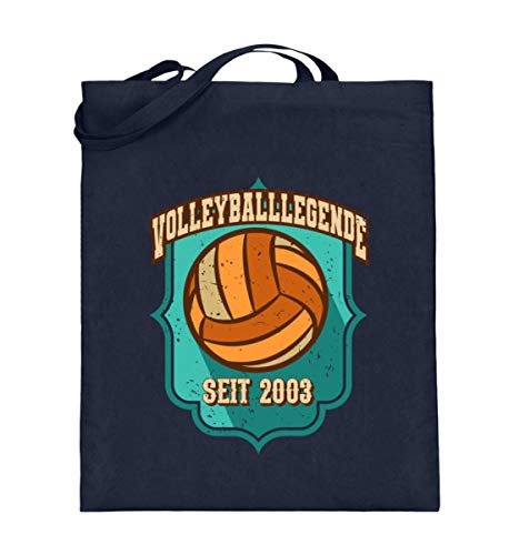 Bolsa de yute para voleibol de 18º cumpleaños, bolsa de algodón, color Azul, talla 38cm-42cm