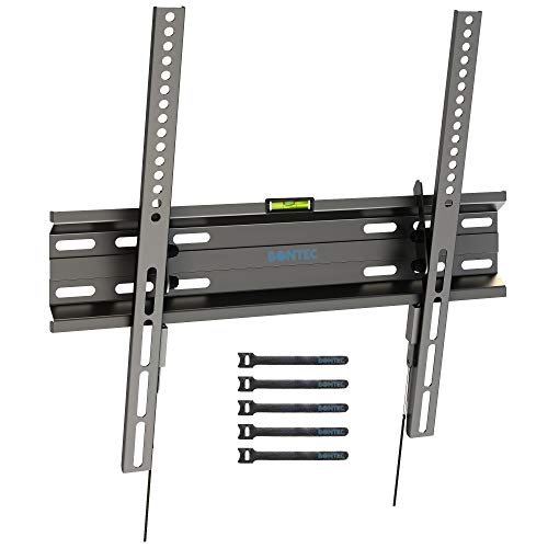 BONTEC Soporte de TV en Pared Inclinable Ultra Delgado para 23-55 Pulgadas Televisores de LED/LCD/Plasma, Carga Máx. 45kg, Máx VESA 400x400 mm