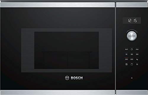 Bosch Serie 6 BEL524MS0 Integrado - Microondas (Integrado, Microondas con grill, 20 L, 800 W, Giratorio, Tocar, Negro, Acero inoxidable)
