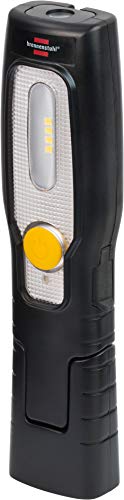 Brennenstuhl 1175430010 Linterna de trabajo LED con batería recargable HL 200 A (250+70 lm), Negro