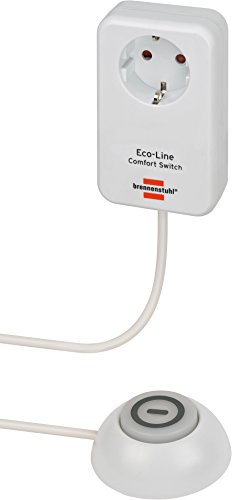 Brennenstuhl Eco Line Comfort Switch adaptador el CSA 1 iluminado de mano/Interruptor de pie, 1 pieza, 1508220