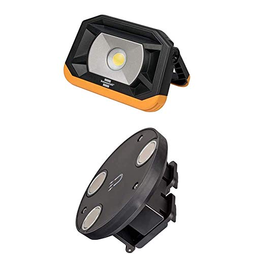 Brennenstuhl foco LED portátil a batería recargable PF 1000 MA (formato bolsillo, resistente al agua, luz regulable, Power Bank, 1000 lm, IP65) + Soporte magnético, Kit De Accesorios