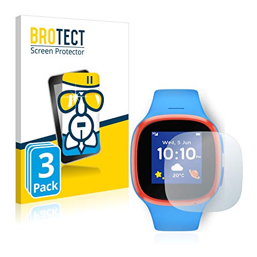 BROTECT Protector Pantalla Cristal Compatible con Vodafone V-Kids Watch Protector Pantalla Vidrio (3 Unidades) - Dureza Extrema, Anti-Huellas