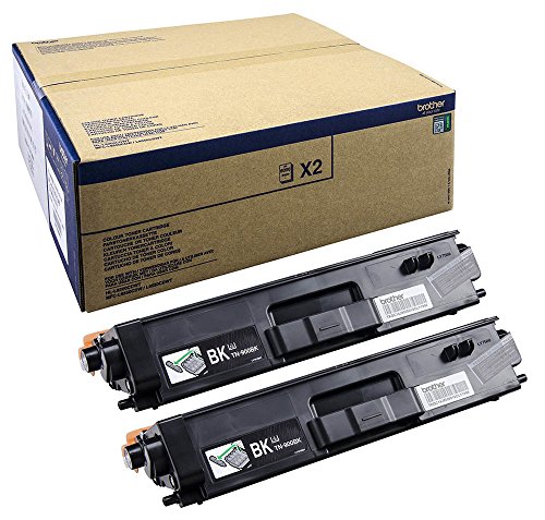 Brother TN900BKTWIN - Pack de 2 unidades de tóner negro (duración estimada: 2 unidades x 6.000 páginas, según ISO/IEC19798)