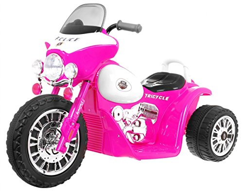 BSD Moto Electrico para Niños Motocicleta Alimentado con Batería Vehículo Eléctrico - Chopper - Rosa