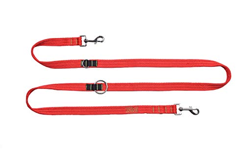 bub's Correa adiestramiento Gran Confort, Correa Tres Posiciones para adiestramiento de 1,15m a 1,85m de Largo y 25mm de Ancho (Rojo) bub's Correa adiestramiento Gran Confort, Correa Tres Posiciones para adiestramiento de 1,15m a 1,85m de Largo y 25mm de Ancho (Rojo)
