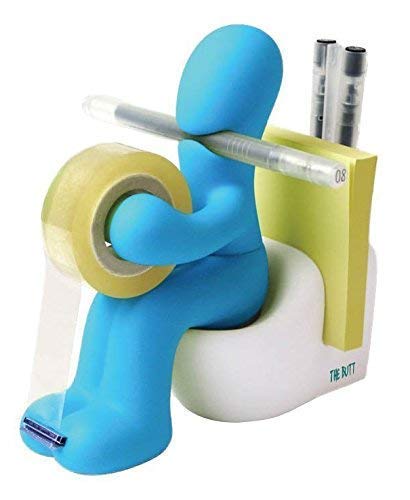 Butt Supplies - Rollo de cinta adhesiva (con dispensador, 15.2 x 14.8 x 6.6 cm, 222 g), color azul