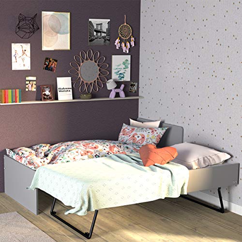 Cama nido 90x190 con 2 somieres Hedda Grey Cama nido 90x190 con 2 somieres Hedda Grey