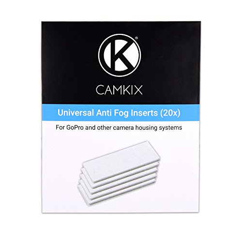 CamKix Insertos antiempañamiento Compatible con hero 4, 3, 2, 1 otra cámara y sistemas de vivienda, pack 20 de insertos de quitar humedad reutilizable para todas las cámaras de acción de gopro hero (paquete de 20)
