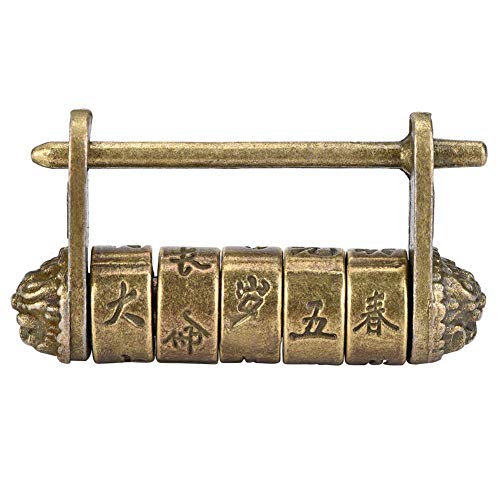 Candado combinación chino antiguo, combinación estilo retro antiguo para cajones equipaje joyeros