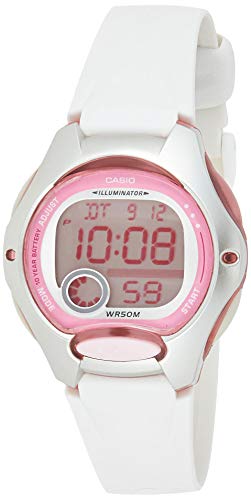 Casio Reloj Digital para Mujer LW200-7AV con Correa de Resina Blanca