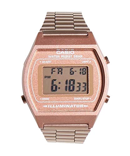 Casio Women's B640WC-5AEF Retro Digital Watch (Rose Gold)