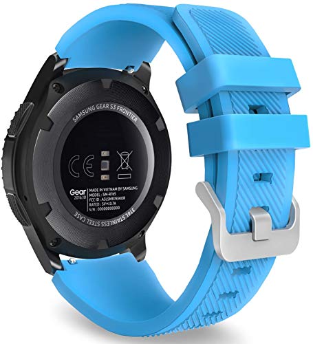 @ccessory - Correa deportiva de silicona para Samsung Galaxy Watch 3 45 mm, Gear S3 Frontier Classic, color azul