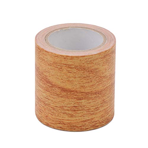 chenpaif Cinta para Muebles, 5M / Roll Cinta Adhesiva Realista para reparación de Vetas de Madera 8 Colores para Muebles 5# Golden Camel Oak Pattern