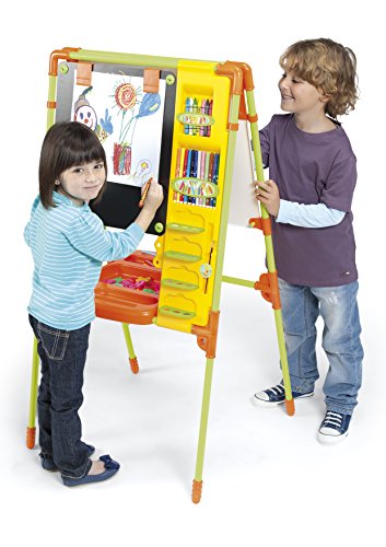 Chicos Artista Pizarra Infantil 2 en 1: Magnética y de Tiza, Incluye 96 Accesorios, a Partir de 3 Años, Color Verde, 62.5 x 60 x 120 cm (52172)