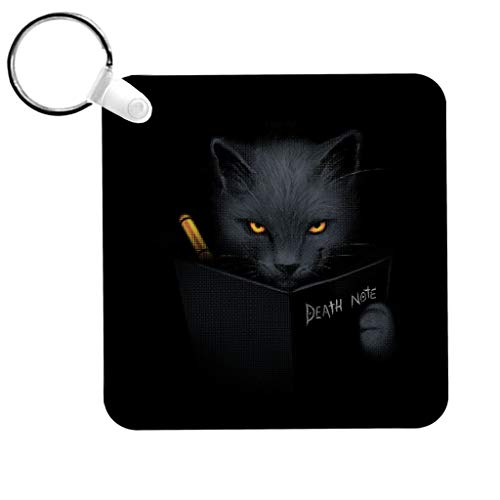 Cloud City 7 Cat Writing In Death Note Keyring