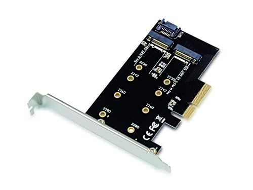 Conceptronic EMRICK04B - Adaptador de Tarjeta PCI Express 2 en 1 M.2 SSD PCIe