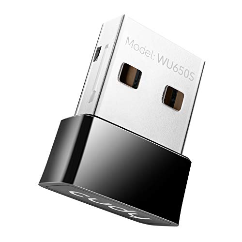 Cudy WU650 AC650 Adaptador de WiFi inalámbrico 433Mbps + 200Mbps USB para PC con Modo SoftAP - Tamaño Nano | Compatible con Windows XP / 7/8 / 8.1/10, Mac OS 10.6~10.11