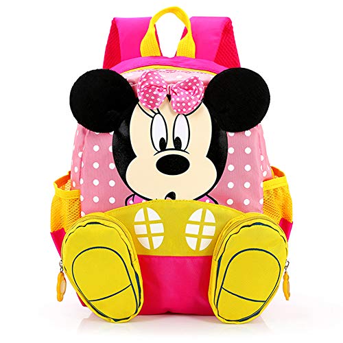 CYSJ Mochilas Escolares, Mochila 3D Minnie Mickey Mouse, Mochila Escolar para Niños, Mochila de Gran Capacidad,Mochila de Viaje para Deportes al Aire Libre, Regalo de Cumpleaños para Niños