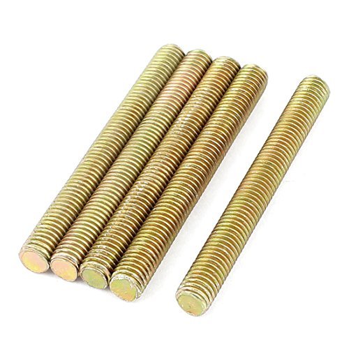 DealMux Paso de 1,25 mm M8 x 75 mm Barra de varilla roscada Perno Tono de latón 5 piezas DealMux Paso de 1,25 mm M8 x 75 mm Barra de varilla roscada Perno Tono de latón 5 piezas
