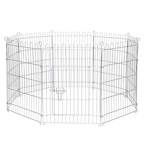 dibea Parque jaula para mascotas pequeñas recinto plegable con puerta 8 elementos (L) 59x78 cm dibea Parque jaula para mascotas pequeñas recinto plegable con puerta 8 elementos (L) 59x78 cm