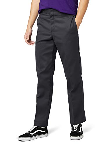 Dickies Work Pants - Pantalones para Hombre, tamaño 34 W x 32L, Color carbón