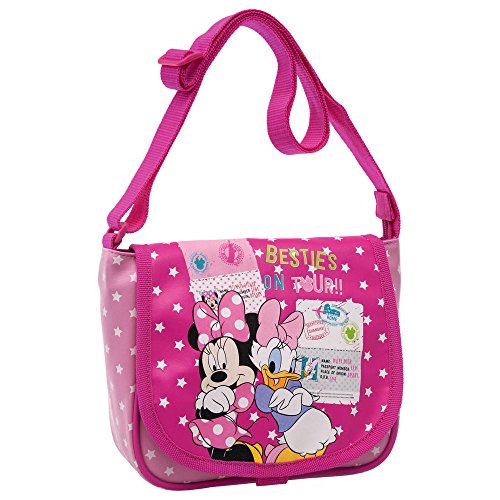 Disney Minnie y Daisy Bandolera con Solapa, Color Rosa