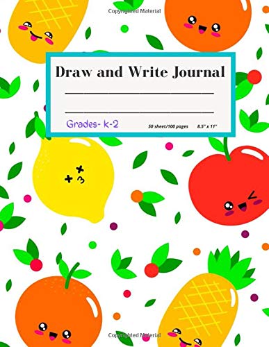 Draw and Write Journal: Grades K-2: Half Ruled half Drawing Space Notebook, Primary Composition notebook, (8.5" x 11" Journal), 50 Sheets/100 Pages, Vol. 32 (K D J)