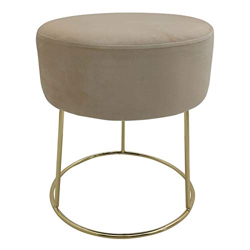 ECHTWERK Taburete Marilyn con Superficie de Terciopelo, 35,5 x 35,5 x 40,5 cm, hasta 150 kg, Color Crema ECHTWERK Taburete Marilyn con Superficie de Terciopelo, 35,5 x 35,5 x 40,5 cm, hasta 150 kg, Color Crema