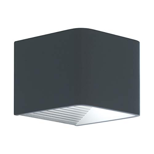 Eglo Doninni - Lámpara de pared LED para exteriores (1 foco, aluminio, plástico, IP44), color gris antracita