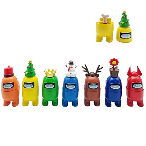 Entre nosotros muñecas, 7PCS Among Us Game Doll Hot Game Figure, Crewmates Figures Set de decoración para decoración de oficina de coche, Decoración de mesa de Navidad Manualidades para regalo Entre nosotros muñecas, 7PCS Among Us Game Doll Hot Game Figure, Crewmates Figures Set de decoración para decoración de oficina de coche, Decoración de mesa de Navidad Manualidades para regalo